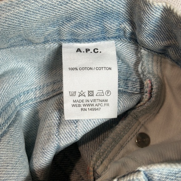 SOLD✨A.P.C.✨ NWT New Standard Light Wash Men’s Size 27 - Picture 10 of 12